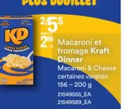 Provigo MACARONI ET FROMAGE KRAFT DINNER MACARONI & CHEESE, 156 - 200 G offer