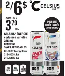Provigo CELSIUS ENERGY DRINK, 355 ML offer