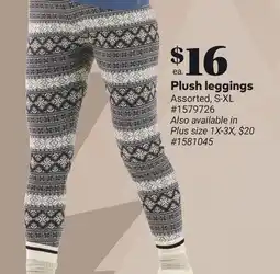 Giant Tiger Plush leggings offer