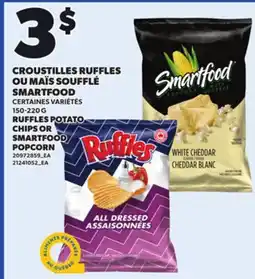 Provigo RUFFLES POTATO CHIPS OR SMARTFOOD POPCORN, 150-220 G offer
