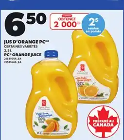 Provigo PC ORANGE JUICE, 2,5 L offer
