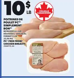 Provigo PC FREE FROM CHICKEN BREASTS offer