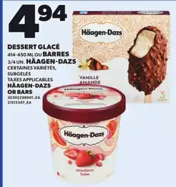 Provigo HÄAGEN-DAZS OR BARS, 414-450 ML offer
