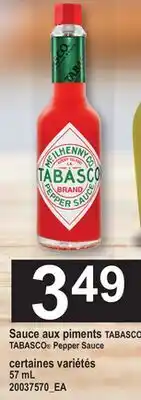 Provigo TABASCO PEPPER SAUCE, 57 ML offer