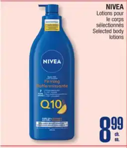 Jean Coutu NIVEA Selected body lotions offer