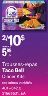 Provigo TACO BELL DINNER KITS, 401–642 G offer