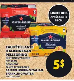 Provigo SAN PELLEGRINO ITALIAN SPARKLING WATER, 6X330 ML offer