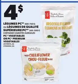 Provigo PC VEGETABLES, 400-750 G OR PC PREMIUM VEGETABLES, 300-500 G offer
