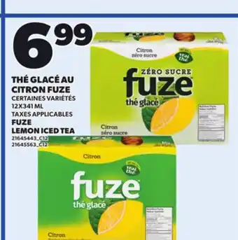 Provigo FUZE LEMON ICED TEA, 12X341 ML offer