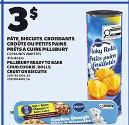 Provigo PILLSBURY READY TO BAKE CHUB COOKIE ROLLS CRUST OR BISCUITS, 318-468 G offer