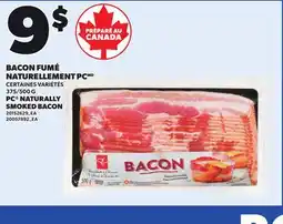 Provigo PC NATURALLY SMOKED BACON, 375/500 G offer