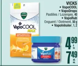Jean Coutu VICKS VapoCOOL, VapoDrops, VapoRub, VapoInhaler offer