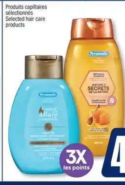 Jean Coutu PERSONNELLE Selected hair care products offer