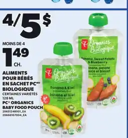 Provigo PC ORGANICS BABY FOOD POUCH, 128 ML offer