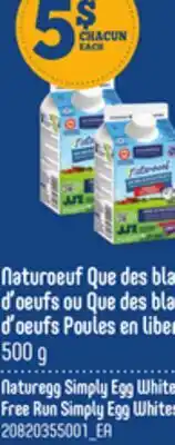 Provigo NATUREGG SIMPLY EGG WHITE FREE RUN SIMPLY EGG WHITES, 500 G offer