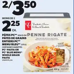 Provigo PC PASTA, 454 G OR PC BLUE MENU WHOLE GRAIN PASTA, 375 G offer