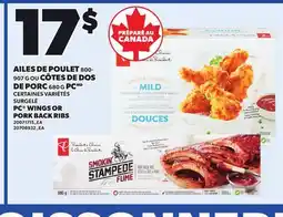 Provigo PC WINGS, 800-907 G OR PORK BACK RIBS, 680 G offer