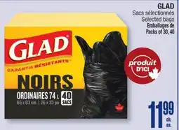 Jean Coutu GLAD Selected bags offer