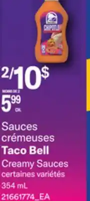 Provigo TACO BELL CREAMY SAUCES, 354 ML offer