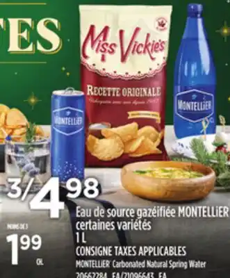 Provigo MONTELLIER CARBONATED NATURAL SPRING WATER offer