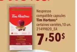 Provigo NESPRESSO COMPATIBLE CAPSULES TIM HORTONS ,10 UN offer
