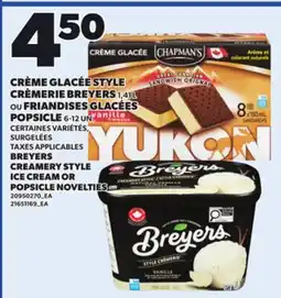 Provigo BREYERS CREAMERY STYLE ICE CREAM OR POPSICLE NOVELTIES offer