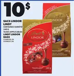 Provigo LINDT LINDOR BAGS, 240 G offer