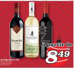 Marché Richelieu VIN ROUGE, BLANC OU ROSÉ | RED, WHITE OR ROSÉ WINE offer