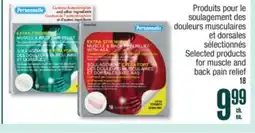 Jean Coutu PERSONNELLE Selected products for muscle and back pain relief offer