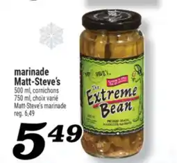 Marché Richelieu Marinade Matt-Steve's | Matt-Steve's marinade offer