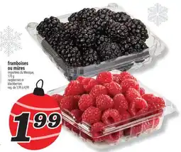 Marché Richelieu FRAMBOISES OU MÛRES | RASPBERRIES OR BLACKBERRIES offer