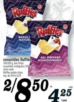 Marché Richelieu CROUSTILLES RUFFLES | RUFFLES POTATO CHIPS offer