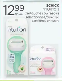 Proxim SCHICK INTUITION Selected cartridges or razors offer