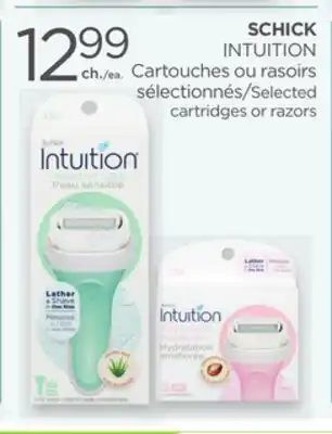 Proxim SCHICK INTUITION Selected cartridges or razors offer