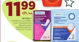 Proxim OPTION+ Selected protective underwear or pads offer