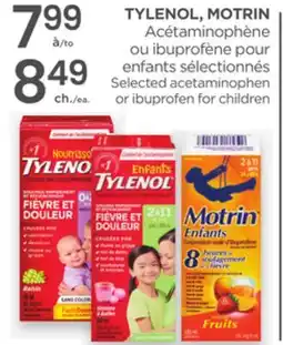 Proxim TYLENOL, MOTRIN Selected acetaminophen or ibuprofen for children offer