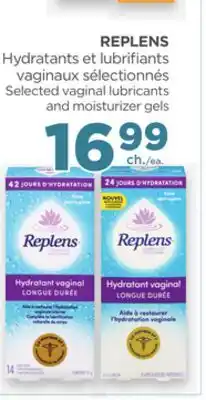 Proxim REPLENS Selected vaginal lubricants and moisturizer gels offer