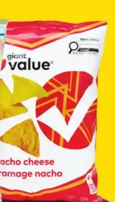 Giant Tiger Giant Value chins and snacks offer