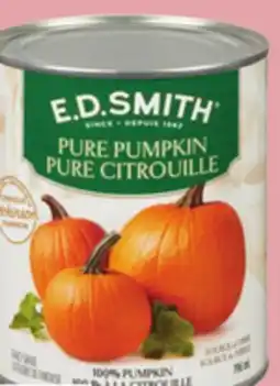 Giant Tiger E.D. Smith pure pumpkin offer