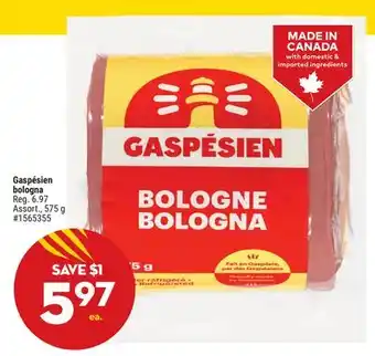 Giant Tiger Gaspésien bologna offer