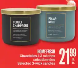 Jean Coutu HOME FRESH Selected 3-wick candles offer