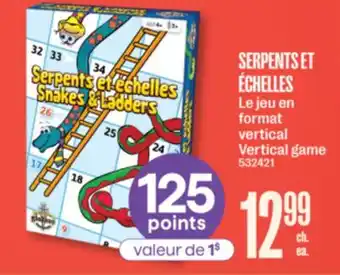 Jean Coutu SERPENTS ET ÉCHELLES Vertical game offer
