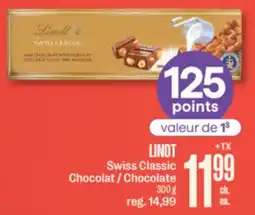 Jean Coutu LINDT Swiss Classic Chocolate offer