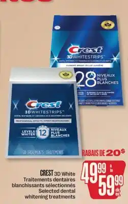 Jean Coutu CREST 3D White Traitements dentaires Selected dental whitening treatments offer