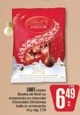 Jean Coutu LINDT Lindor Chocolate Christmas balls or ornaments offer