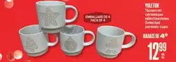 Jean Coutu YULETIDE Selected ceramic cups offer