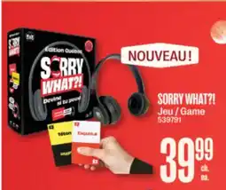 Jean Coutu SORRY WHAT?! Game offer