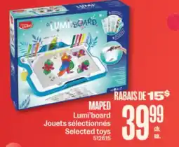 Jean Coutu MAPED Lumi'board Selected toys offer