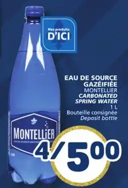 Marché Bonichoix MONTELLIER CARBONATED CARBONATED SPRING WATER offer