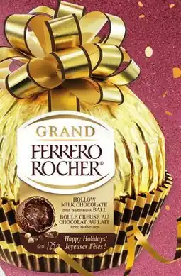 Uniprix FERRERO ROCHER Boule creuse au chocolat au lait/Hollow milk chocolate offer